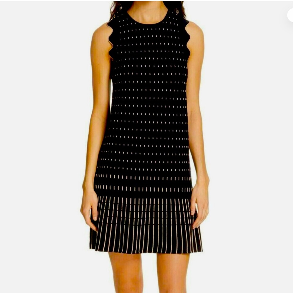 TEDBAKER Black Metallic Gold RELIOA Jacquard Woven Waist Size 3 - US 8